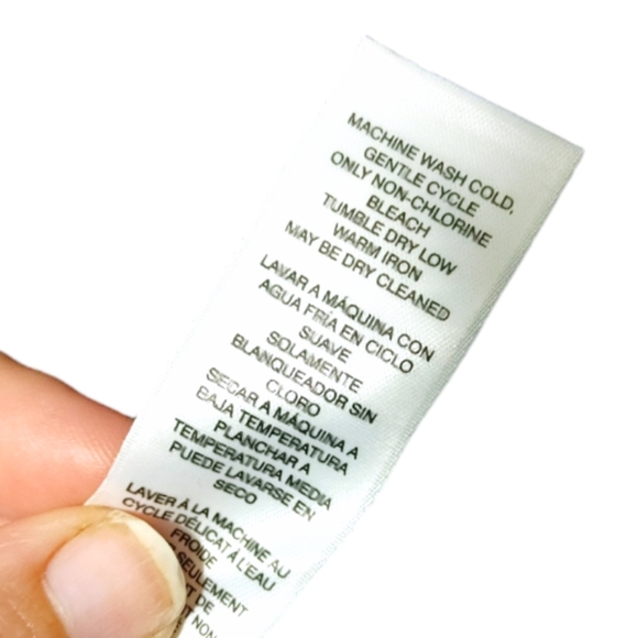 Chico's Blue Spliced Stripe High Low 3/4 Sleeve Top Women Size Extra Large XL - Picture 9 of 11